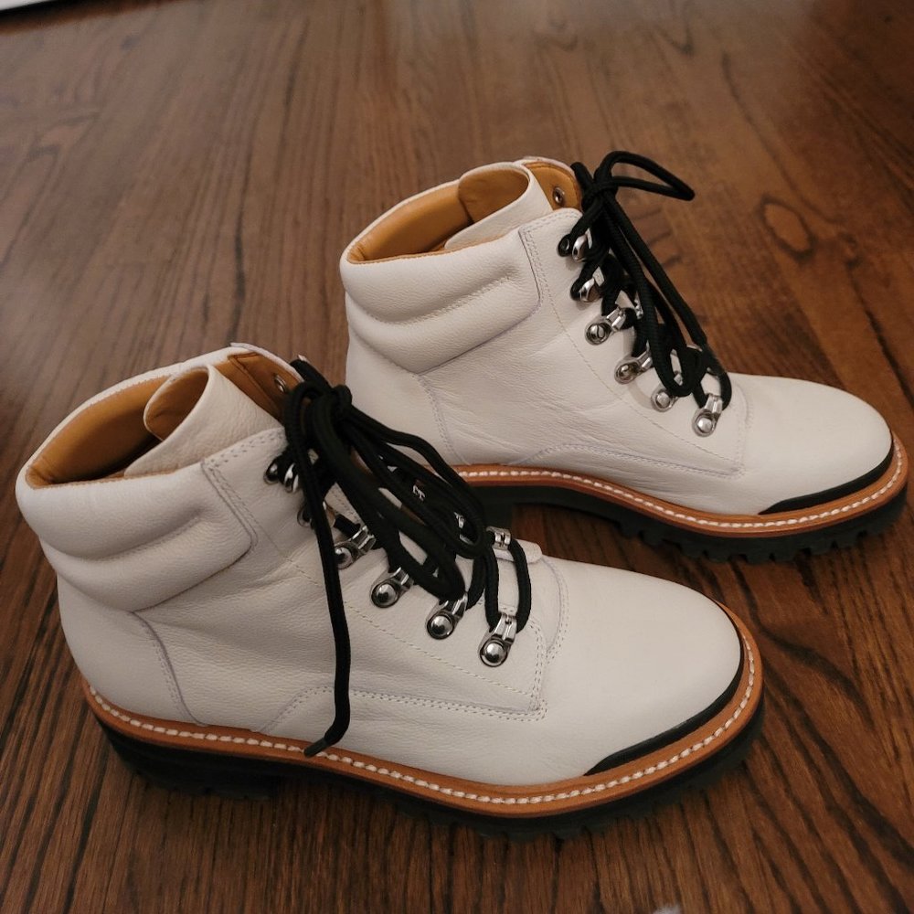 Marc Fisher Leather Boots Ivory